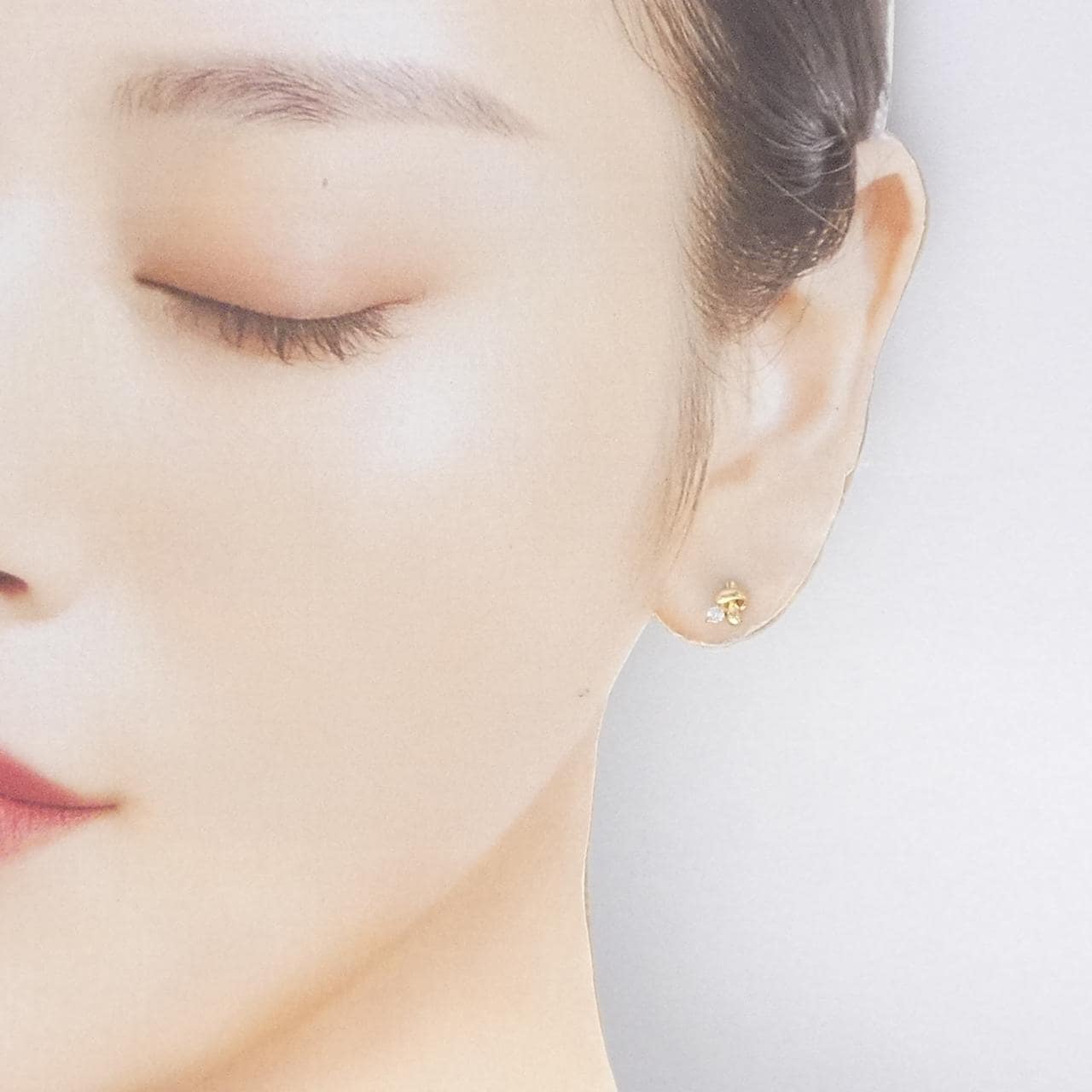 K18YG ダイヤモンド ピアス 0.08CT