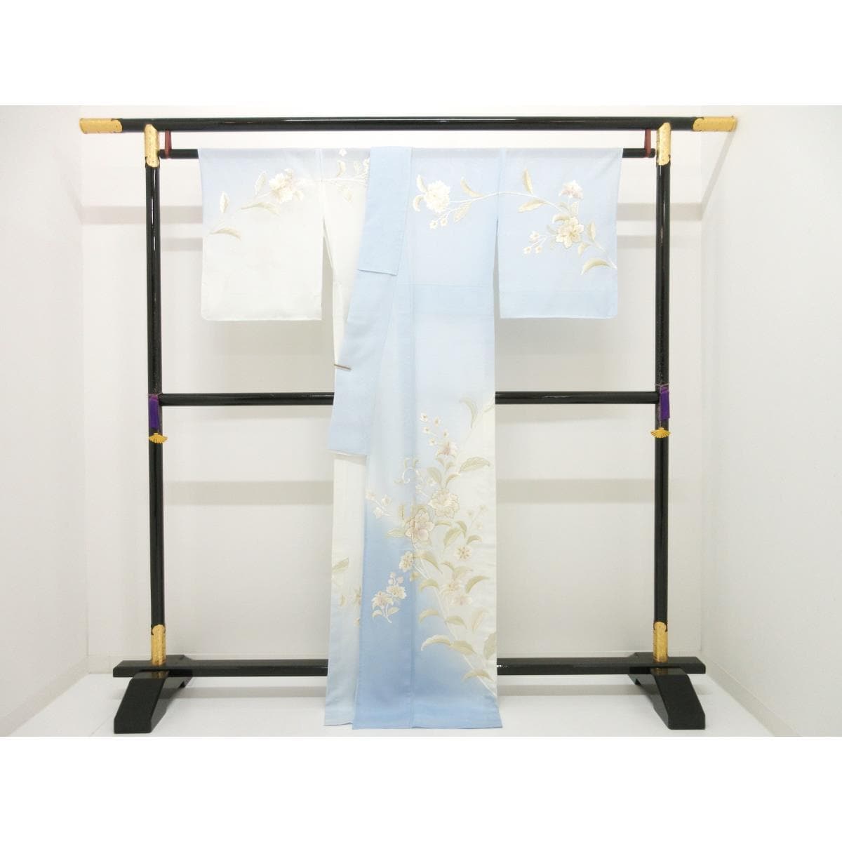 【新品】単衣　絽織訪問着　刺繍加工ボカシ染