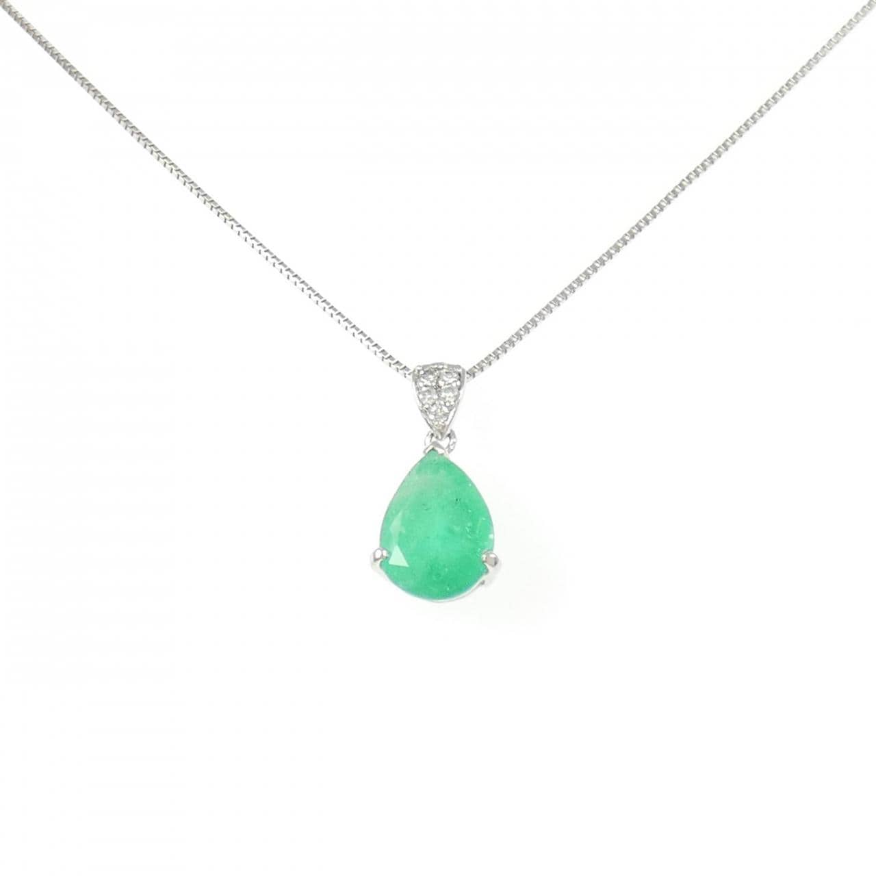 PT950/PT850 エメラルド ネックレス 2.25CT