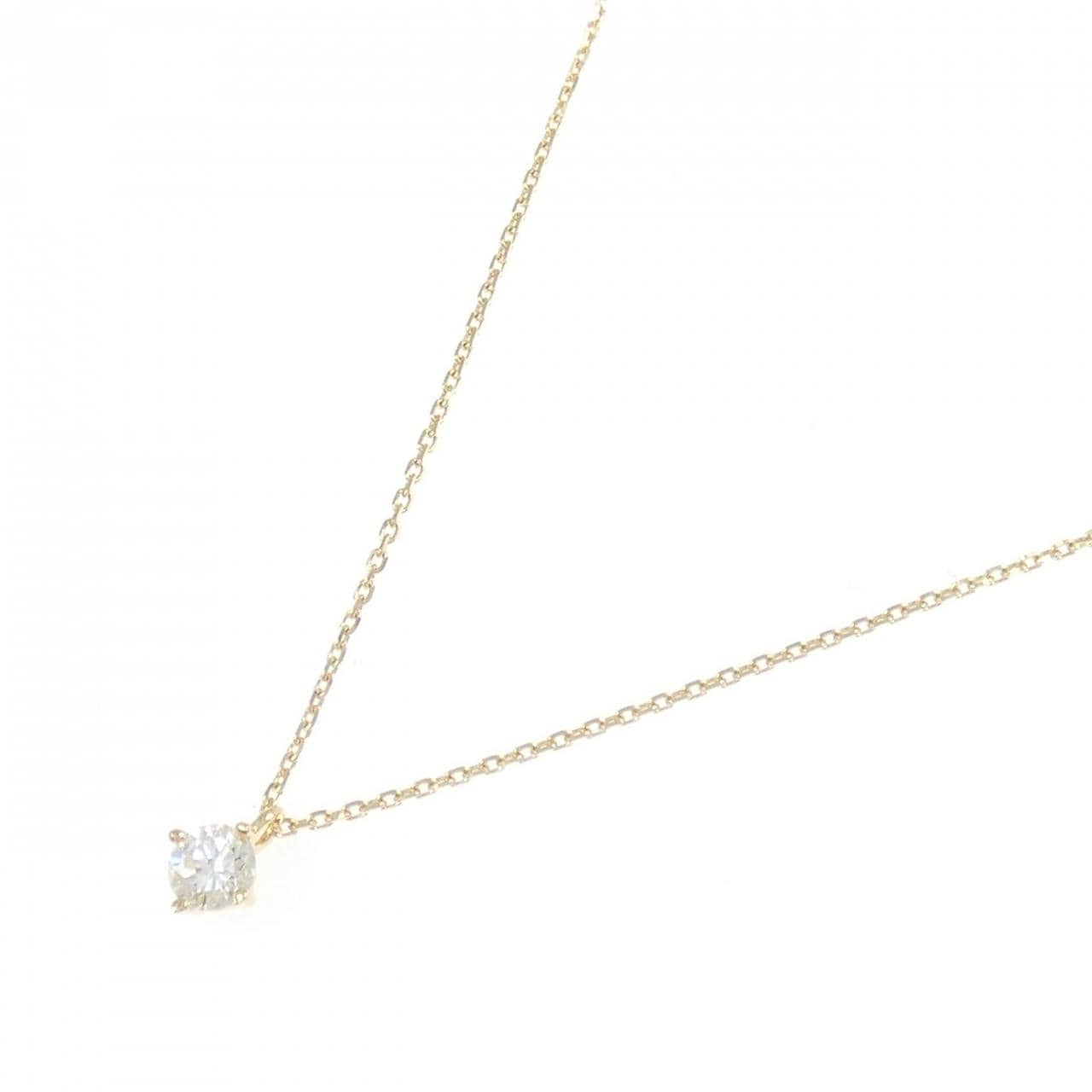 K18YG ソリティア ダイヤモンド ネックレス 0.20CT