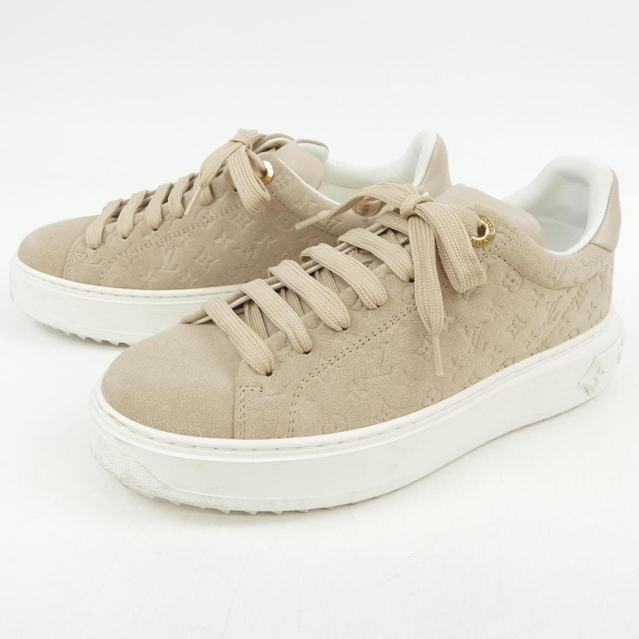 ルイヴィトン LOUIS VUITTON ミニモノグラムエンボス タイムアウトライン スニーカー
