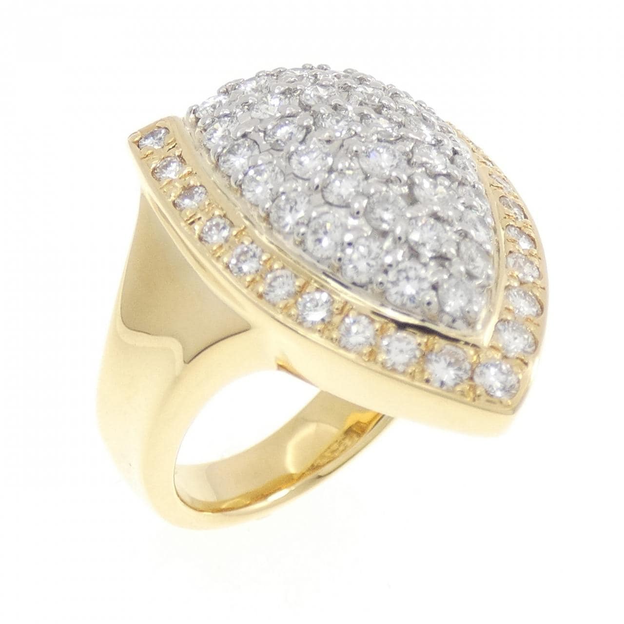PT900/K18YG パヴェ ダイヤモンド リング 1.02CT