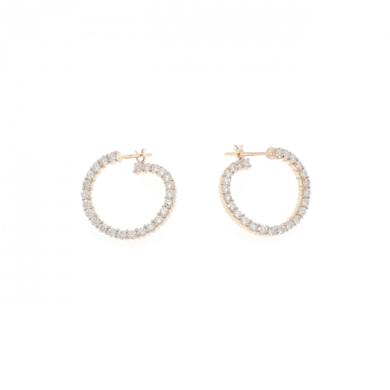 K18PG ダイヤモンド ピアス 0.66CT