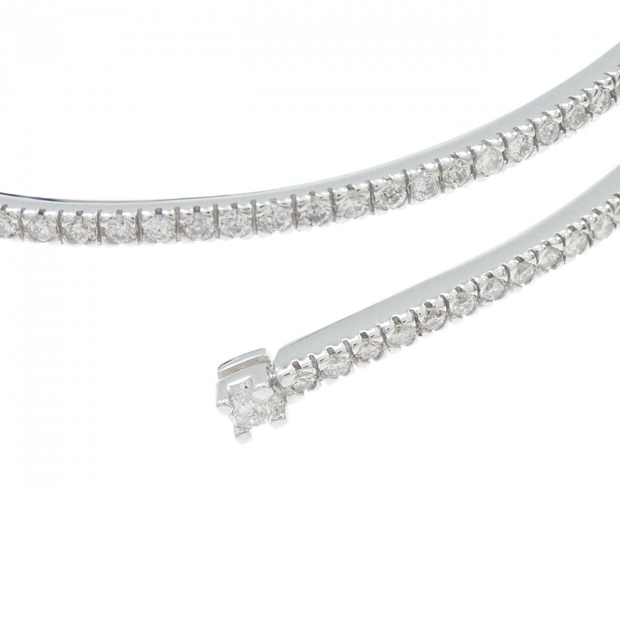 K18WG ダイヤモンド バングル 1.00CT
