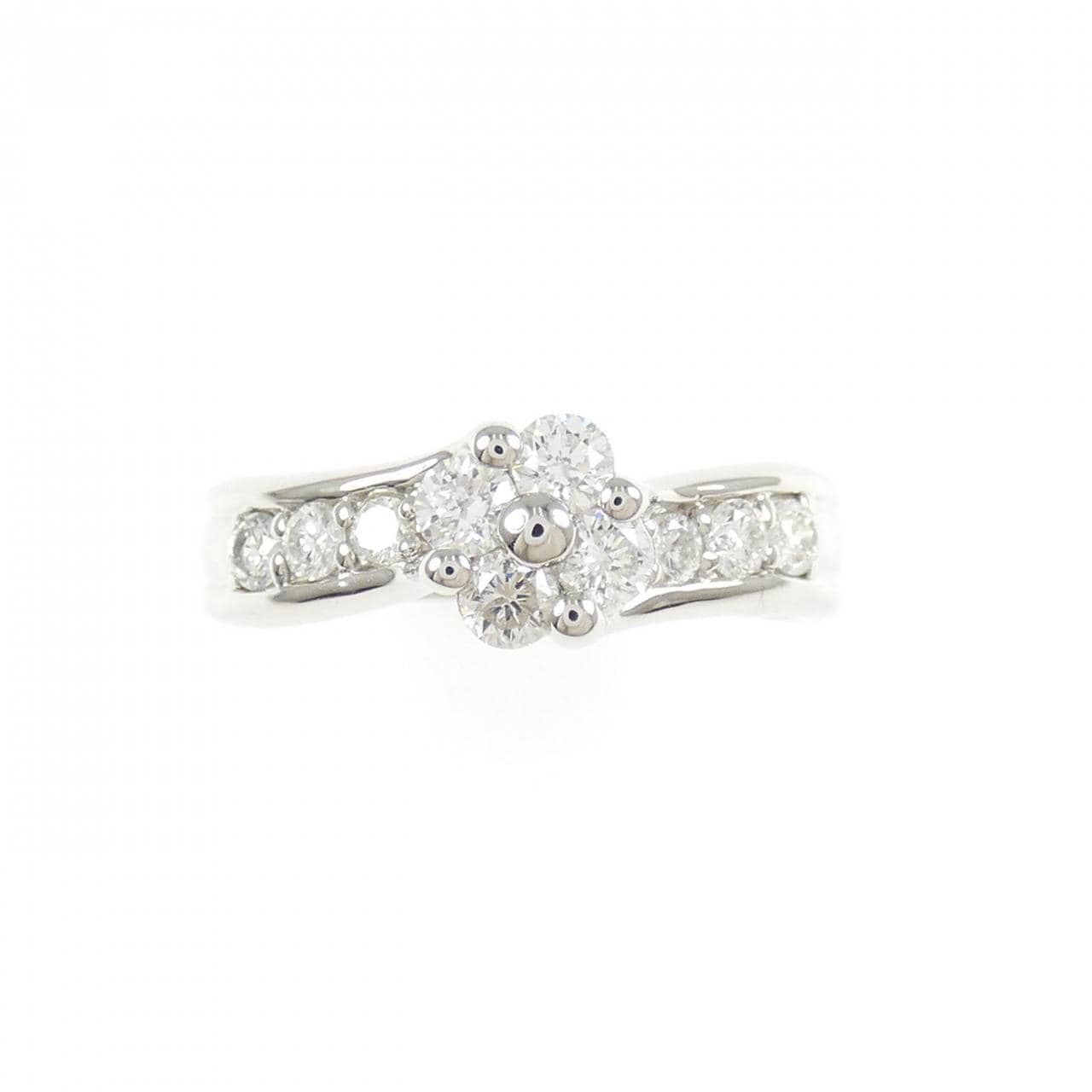 PT900 フラワー ダイヤモンド リング 0.50CT