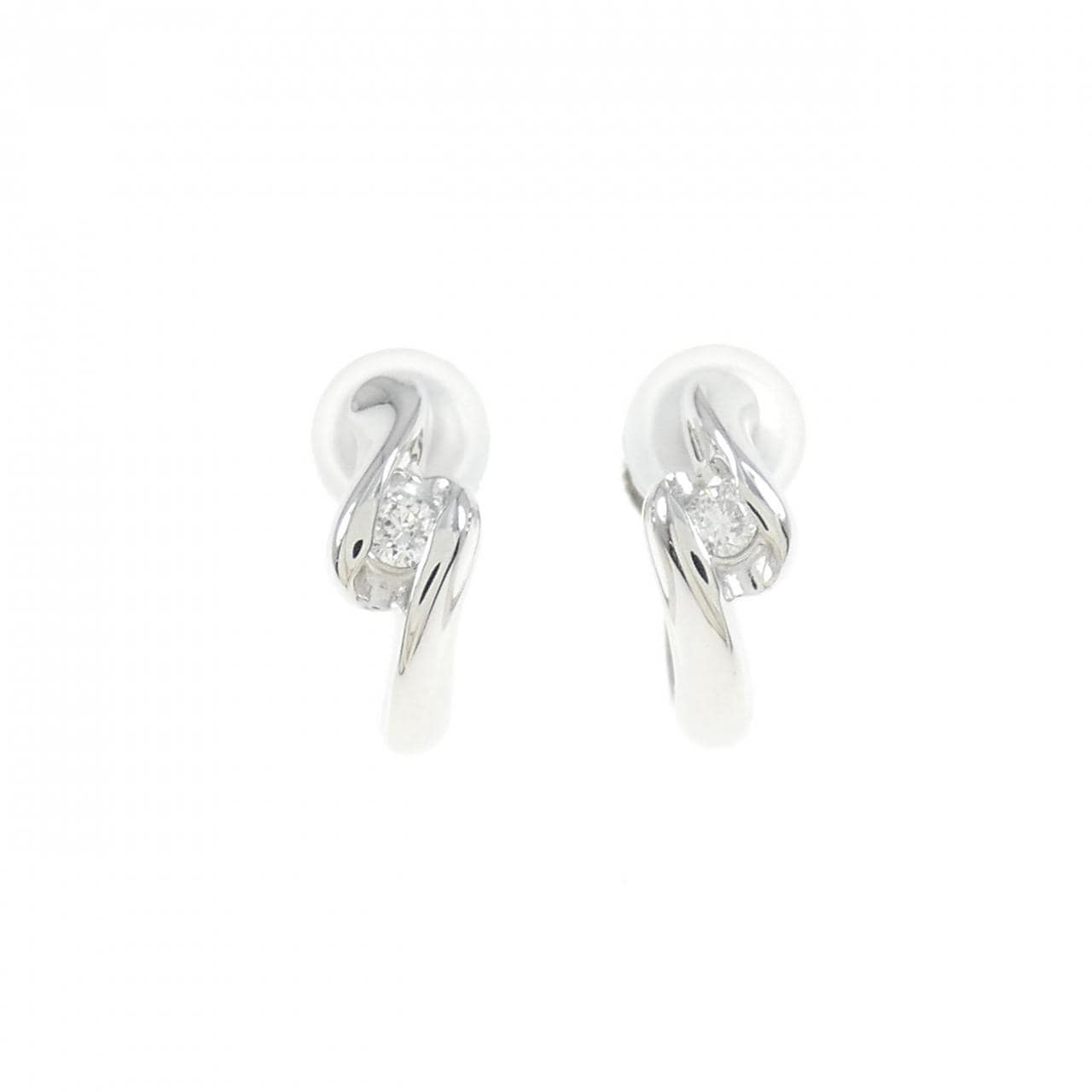 K14WG Diamond earrings 0.06CT