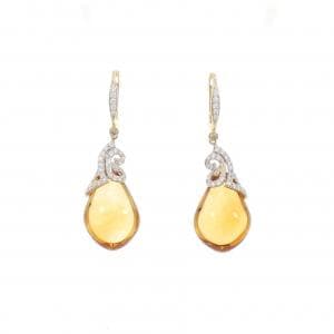 750YG/750WG シトリン ピアス 20.63CT