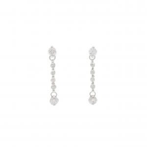 K18WG ダイヤモンド ピアス 0.70CT