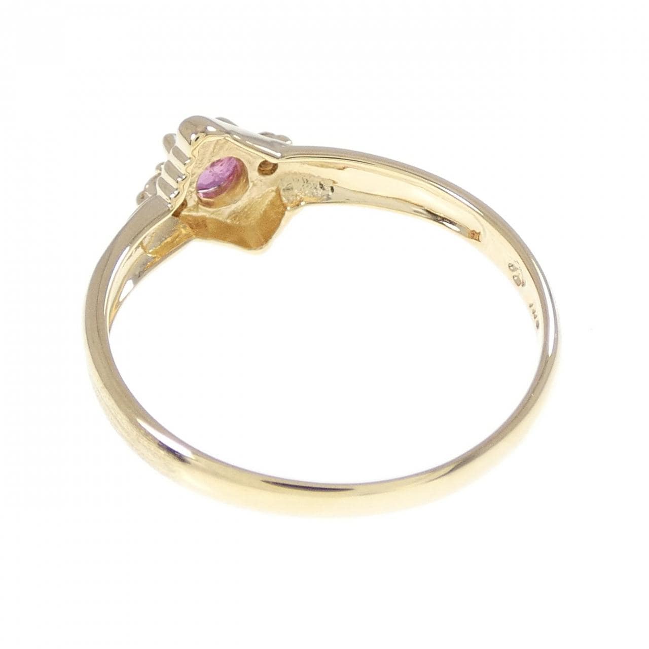 K18YG ルビー リング