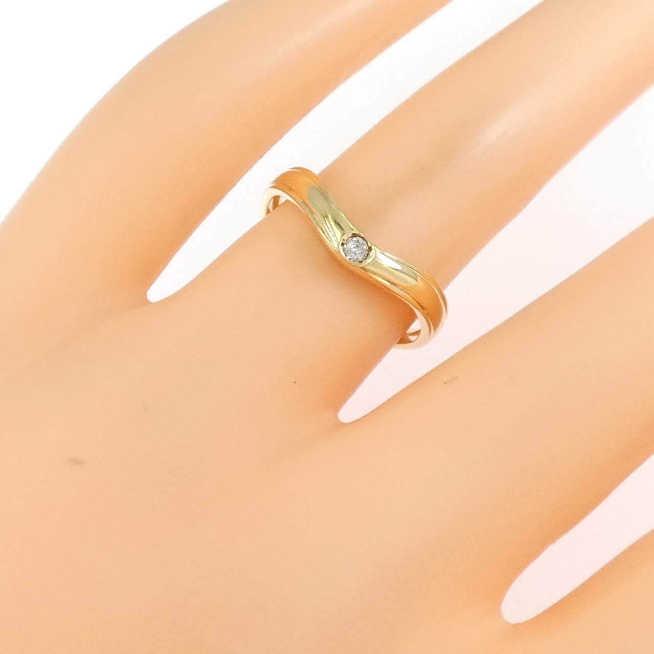 K18YG ダイヤモンド リング 0.03CT