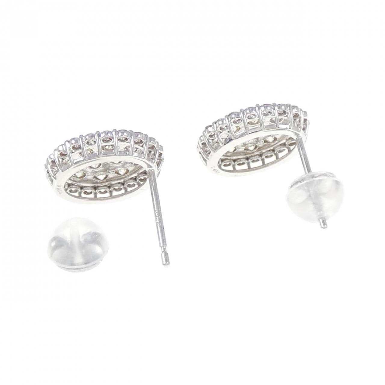 [BRAND NEW] K18WG Diamond Earrings 1.00CT