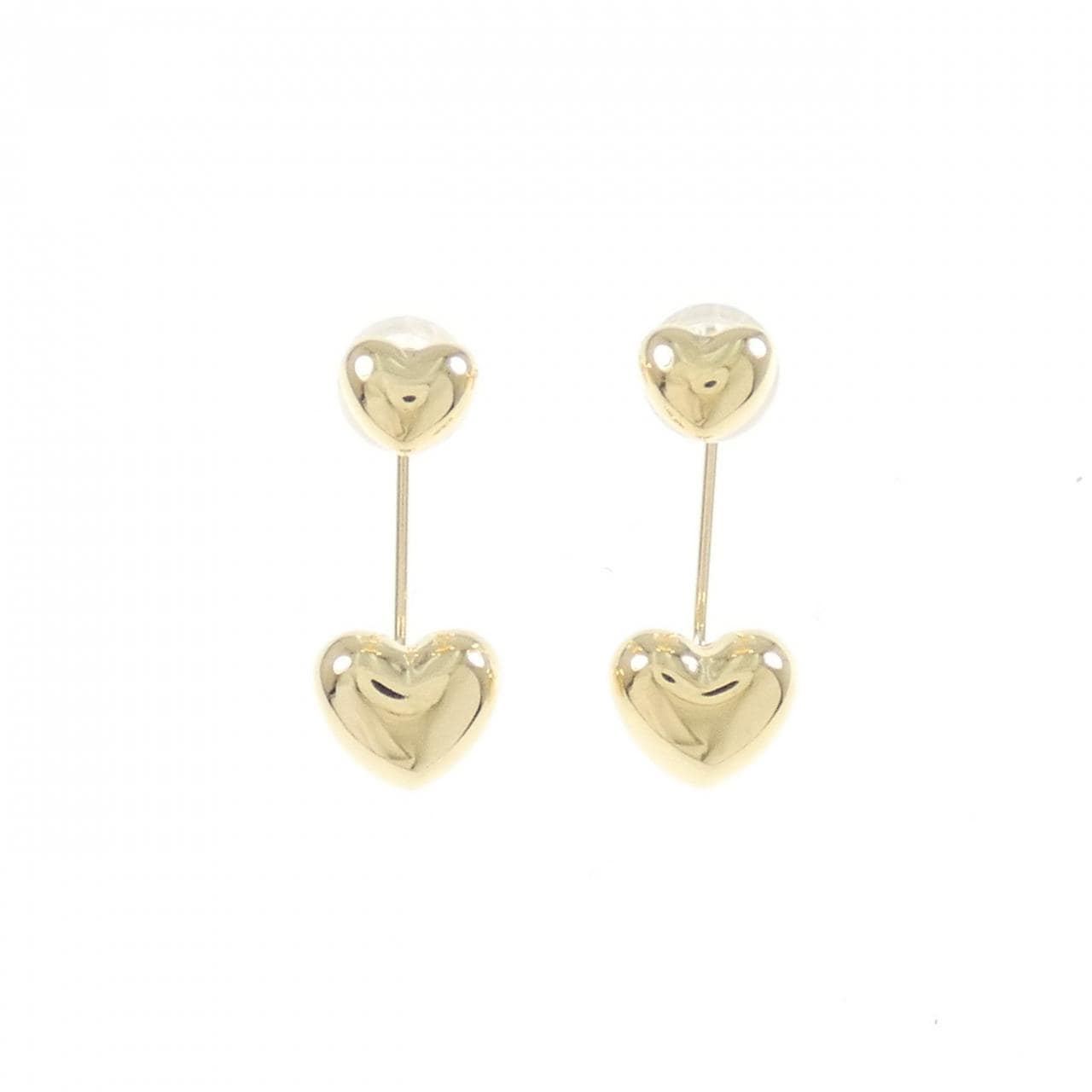 [BRAND NEW] K18YG heart earrings