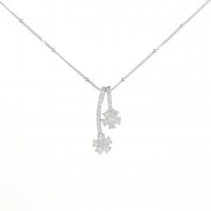 K18WG/750WG 2WAY ダイヤモンド ネックレス 0.22CT