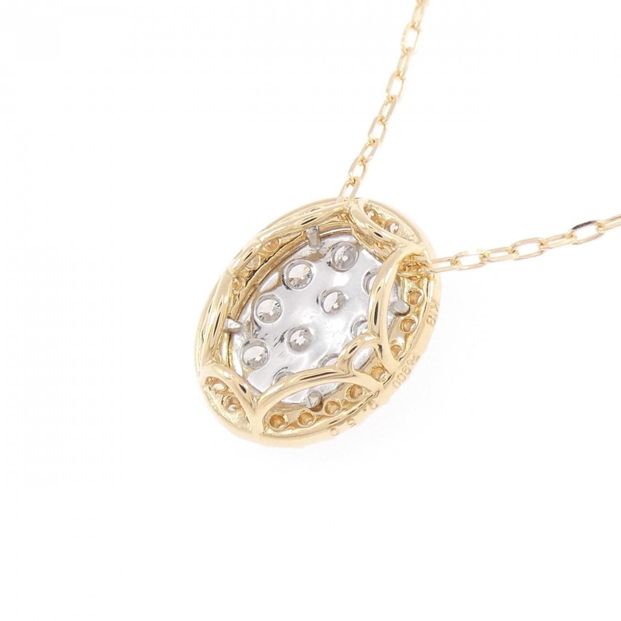K18YG/PT900 ダイヤモンド ネックレス 0.50CT