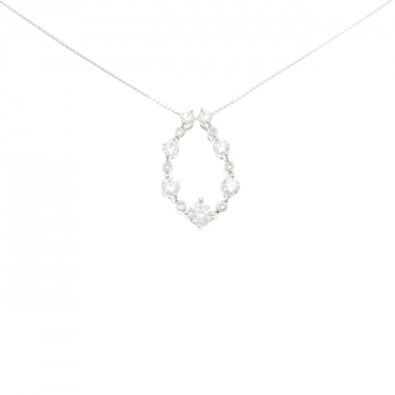 K18WG 2WAY ダイヤモンド ネックレス 1.00CT