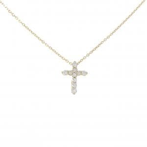 K18YG クロス ダイヤモンド ネックレス 0.20CT