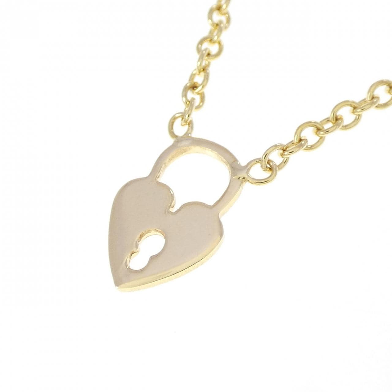 750YG ハート×キー ネックレス