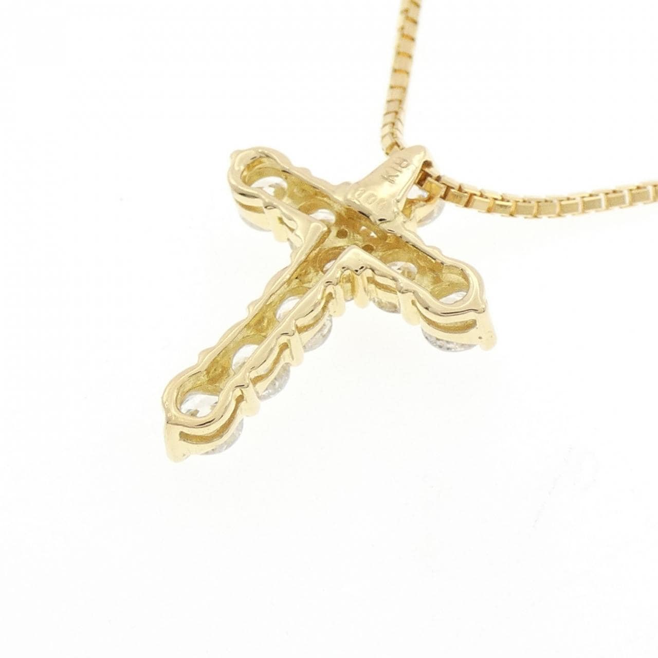 K18YG クロス ダイヤモンド ネックレス 1.00CT