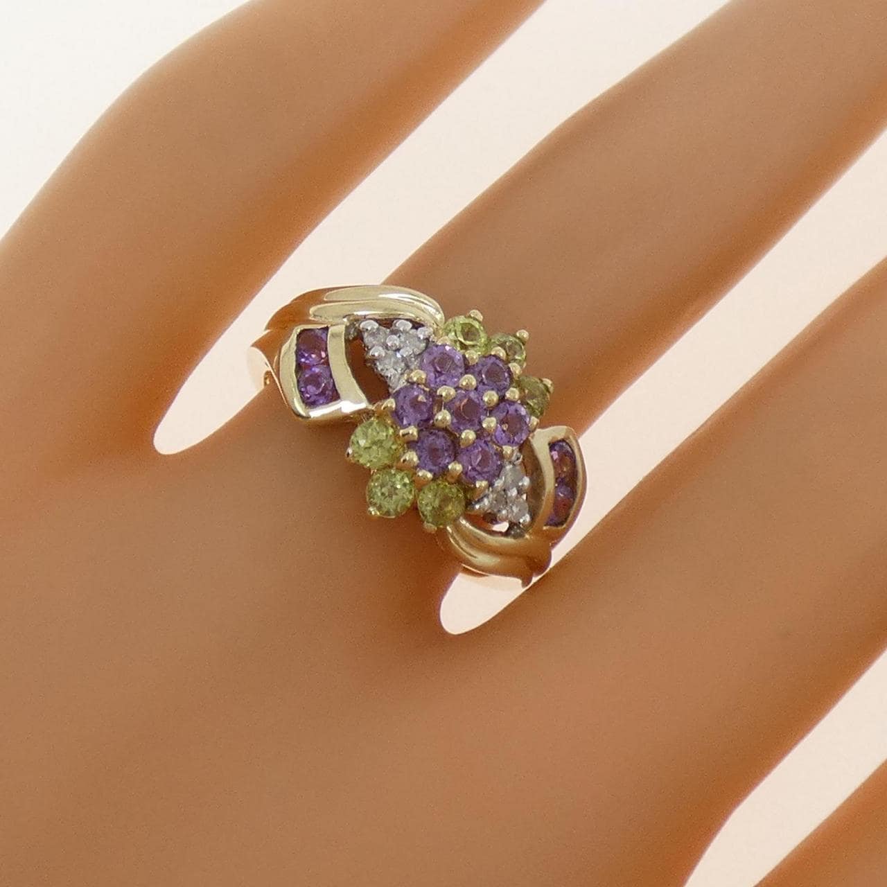 10KYG/10KWG カラーストーン リング