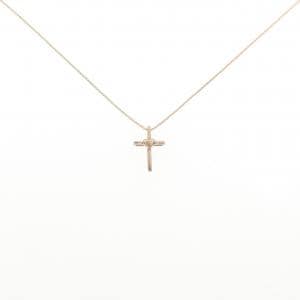 スタージュエリー クロス×ハート K18PG ネックレス