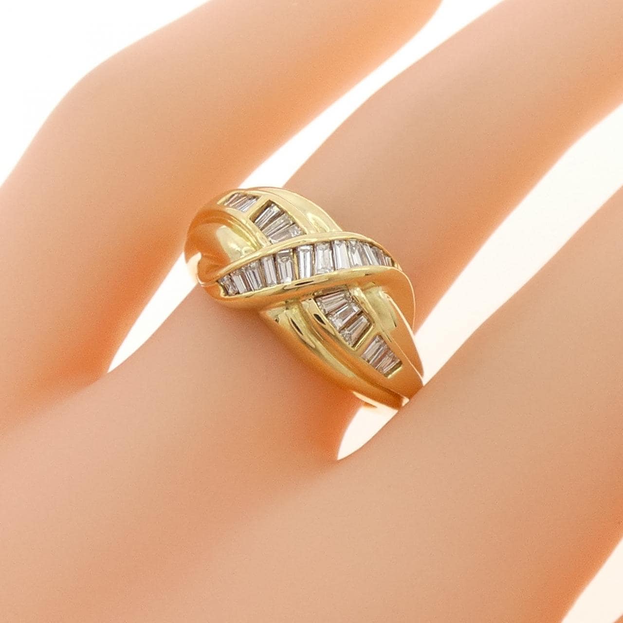 K18YG ダイヤモンド リング 0.41CT