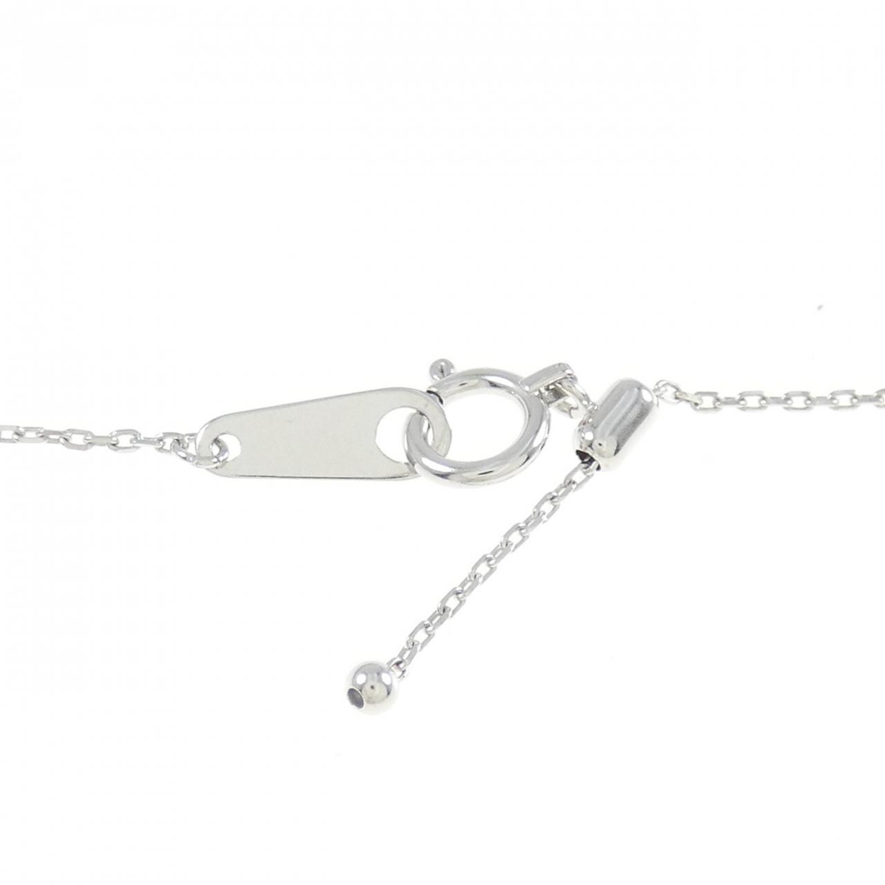K18WG リボン ダイヤモンド ネックレス 0.60CT