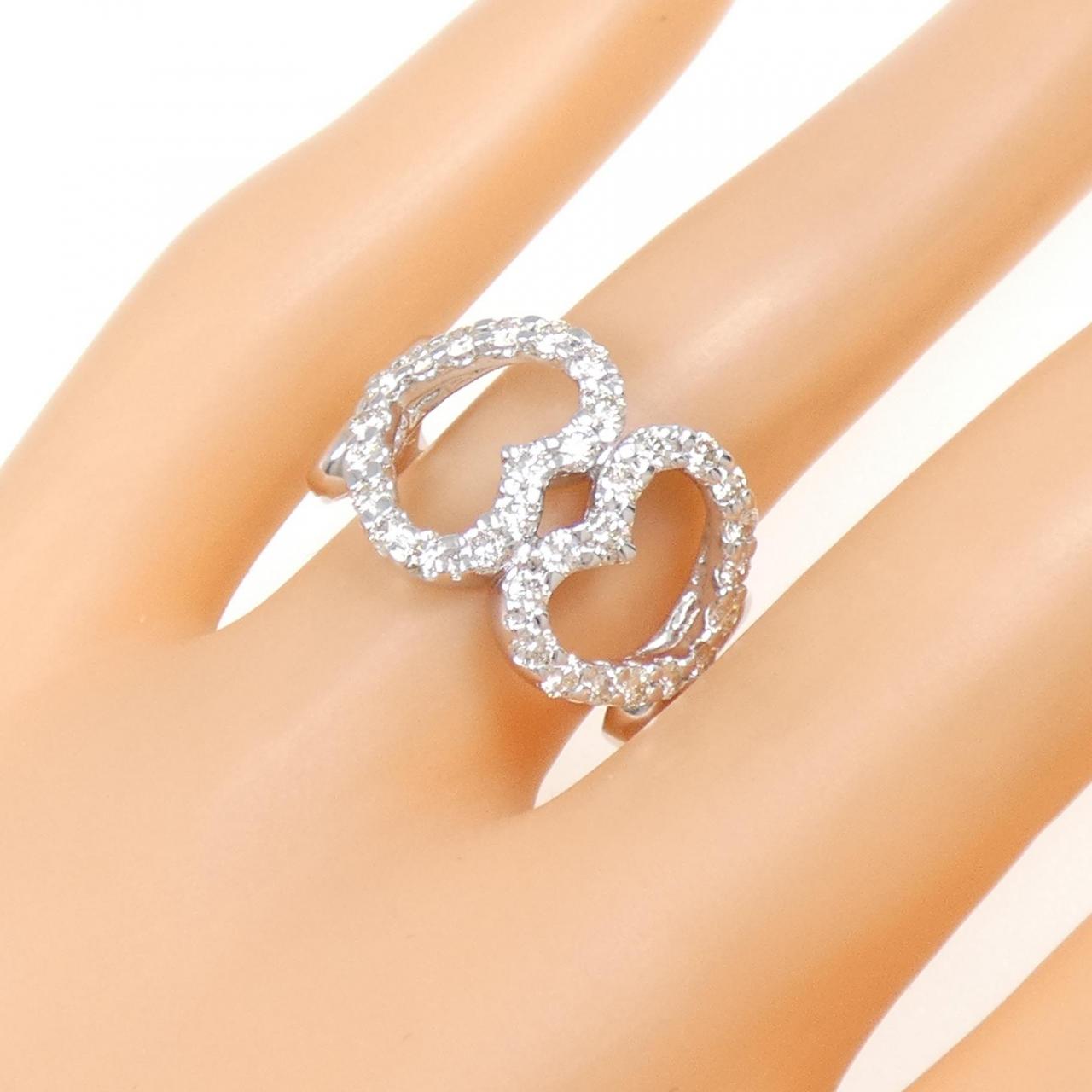750WG ハート ダイヤモンド リング 0.90CT