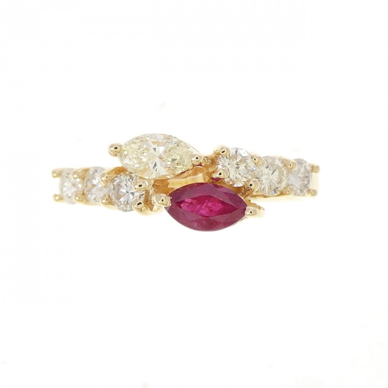 K18YG ルビー リング 0.34CT
