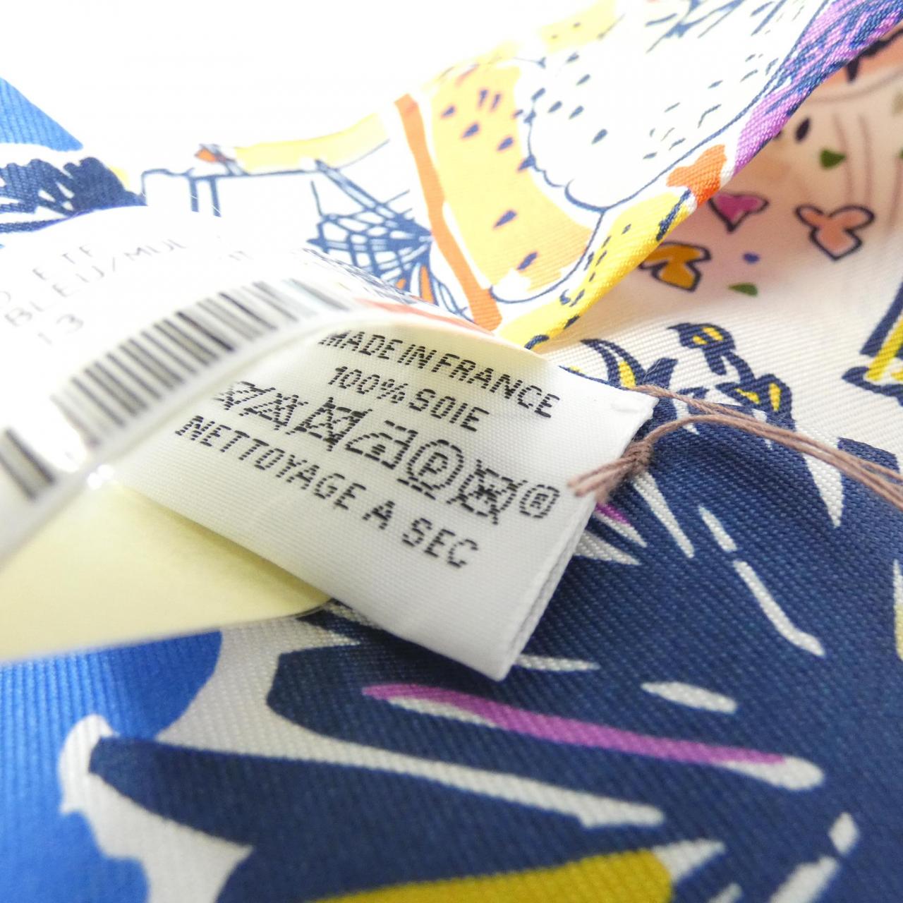 [Unused items] HERMES RAYURES D'ETE Twilly 063850S Scarf