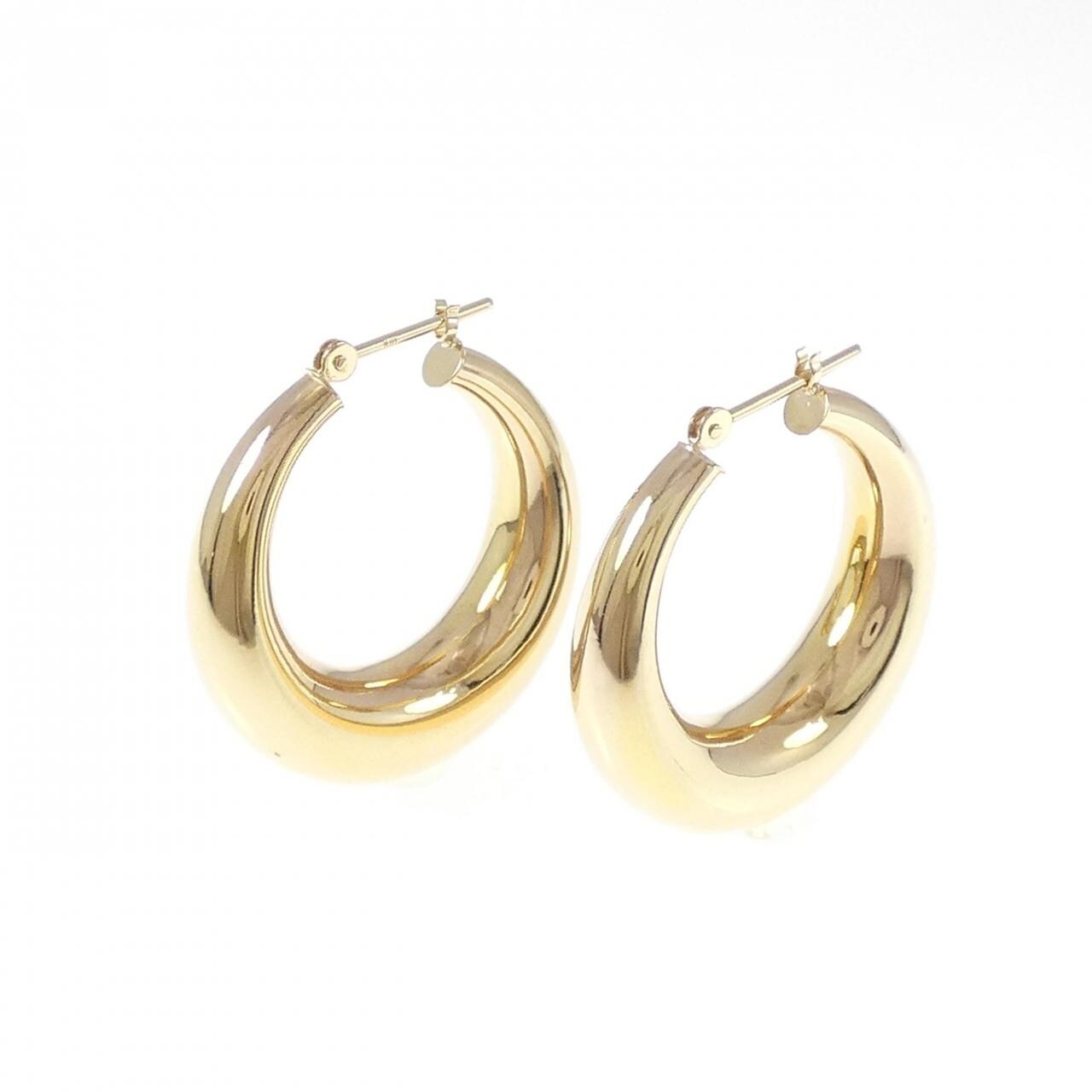 K18YG hoop earrings
