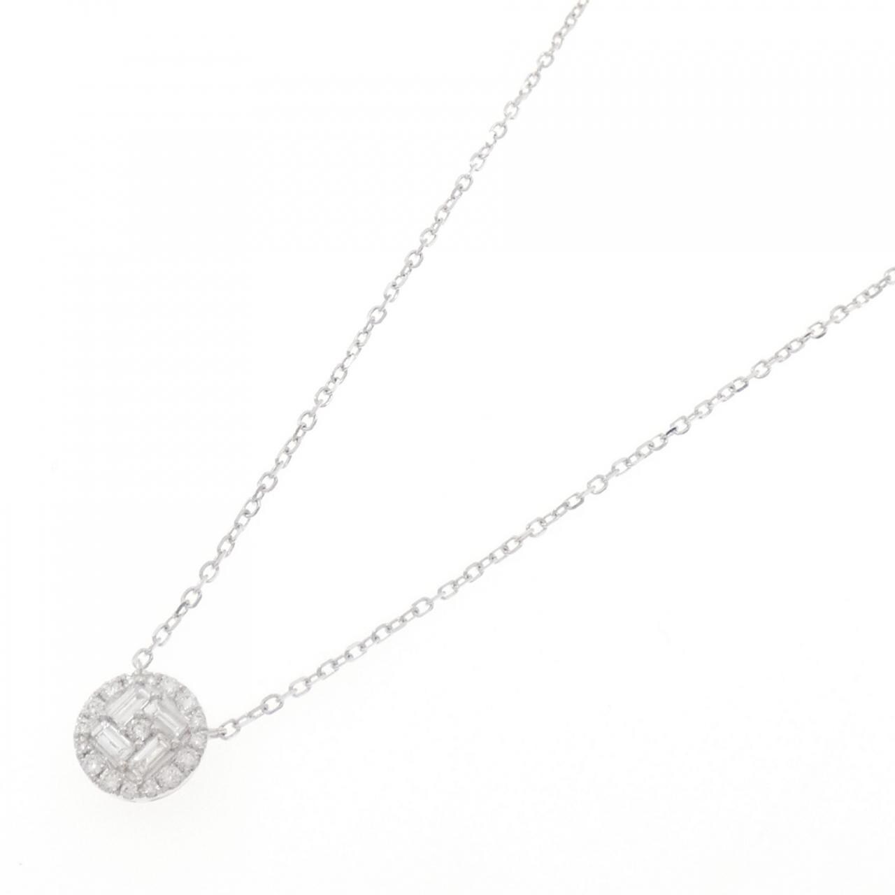 K18WG ダイヤモンド ネックレス 0.35CT