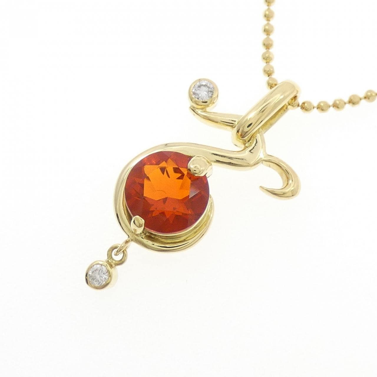 18K Yellow OPAL Necklace 0.82CT