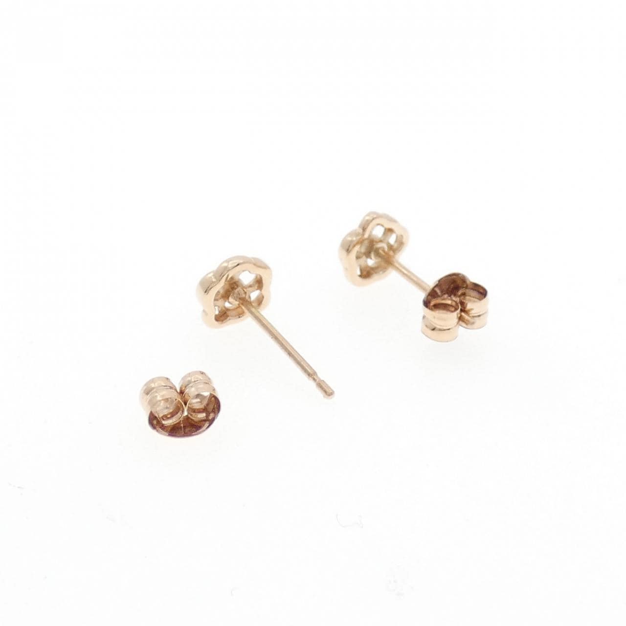 4゜C フラワー ダイヤモンド ピアス
