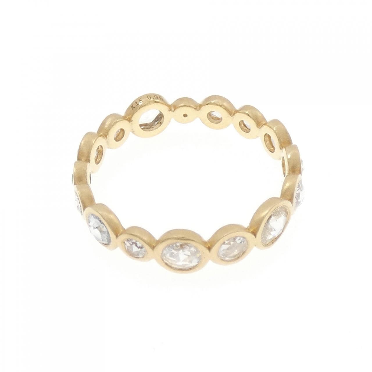 【新品】K18YG フルエタニティ ダイヤモンド リング 0.96CT