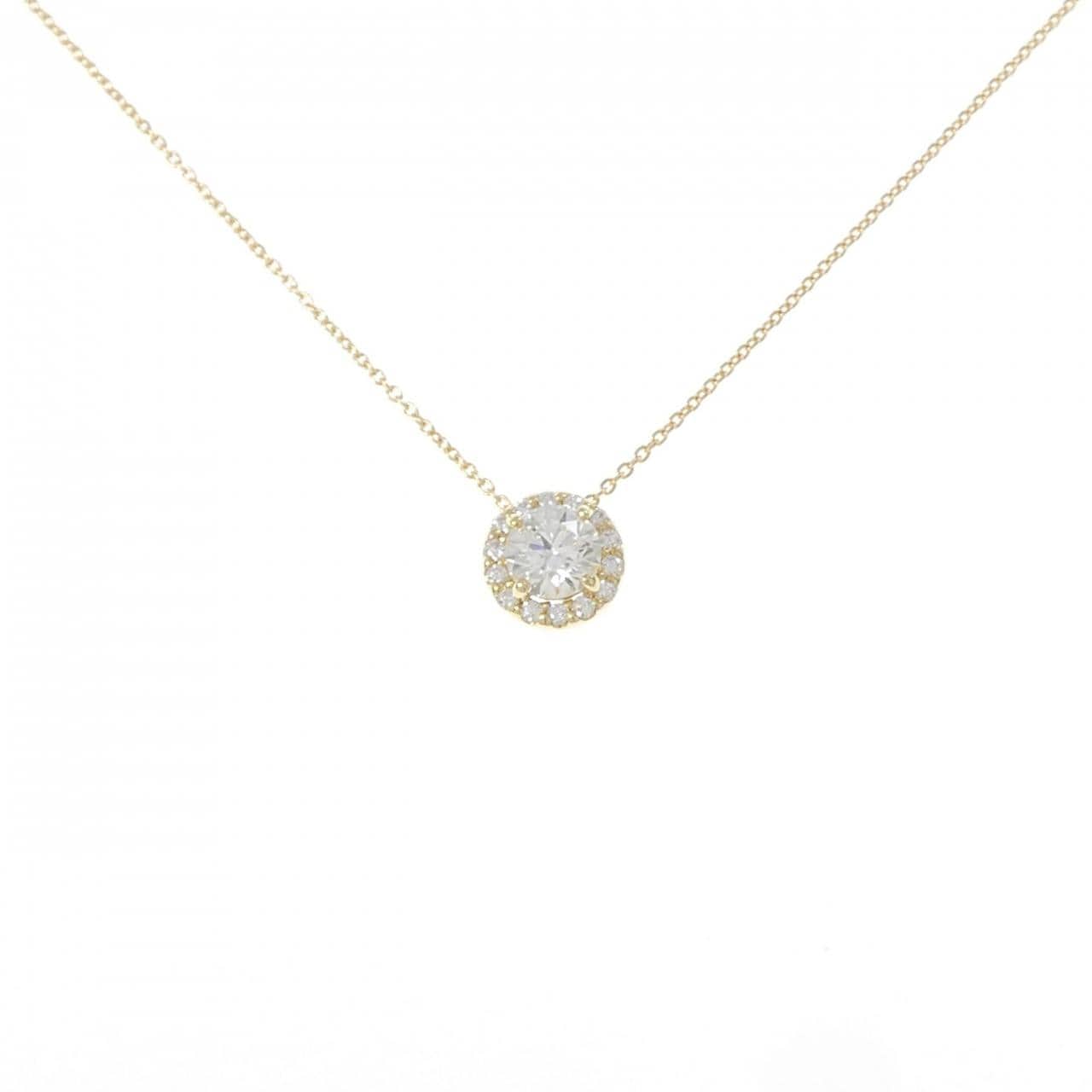 【リメイク】K18YG ダイヤモンド ネックレス 0.536CT G SI1 EXT H＆C