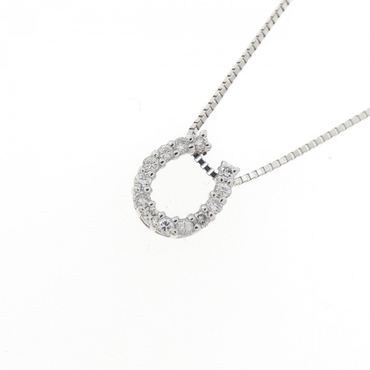 PT900/PT850 ホースシュー ダイヤモンド ネックレス 0.15CT