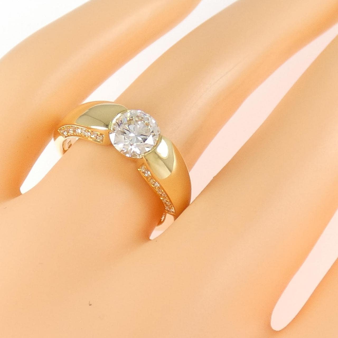 K18YG ダイヤモンド リング 1.06CT