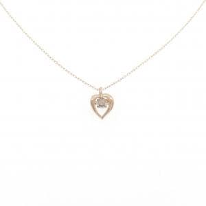 K18PG ハート ダイヤモンド ネックレス 0.08CT
