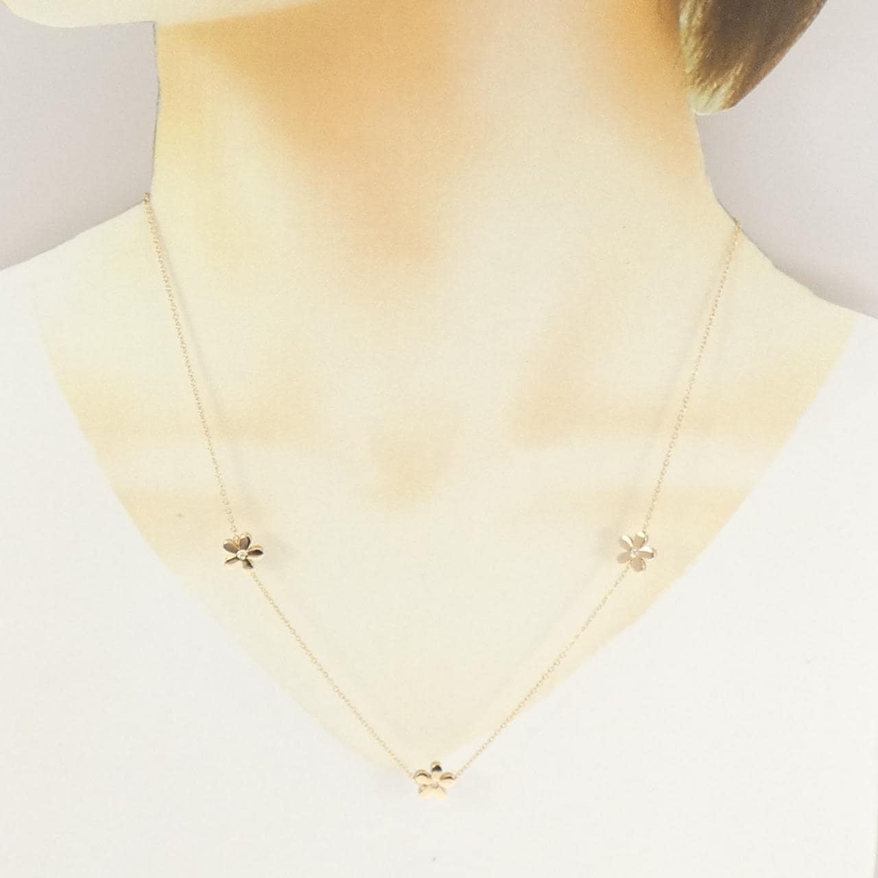 ポンテヴェキオ フラワー ダイヤモンド ネックレス 0.05CT