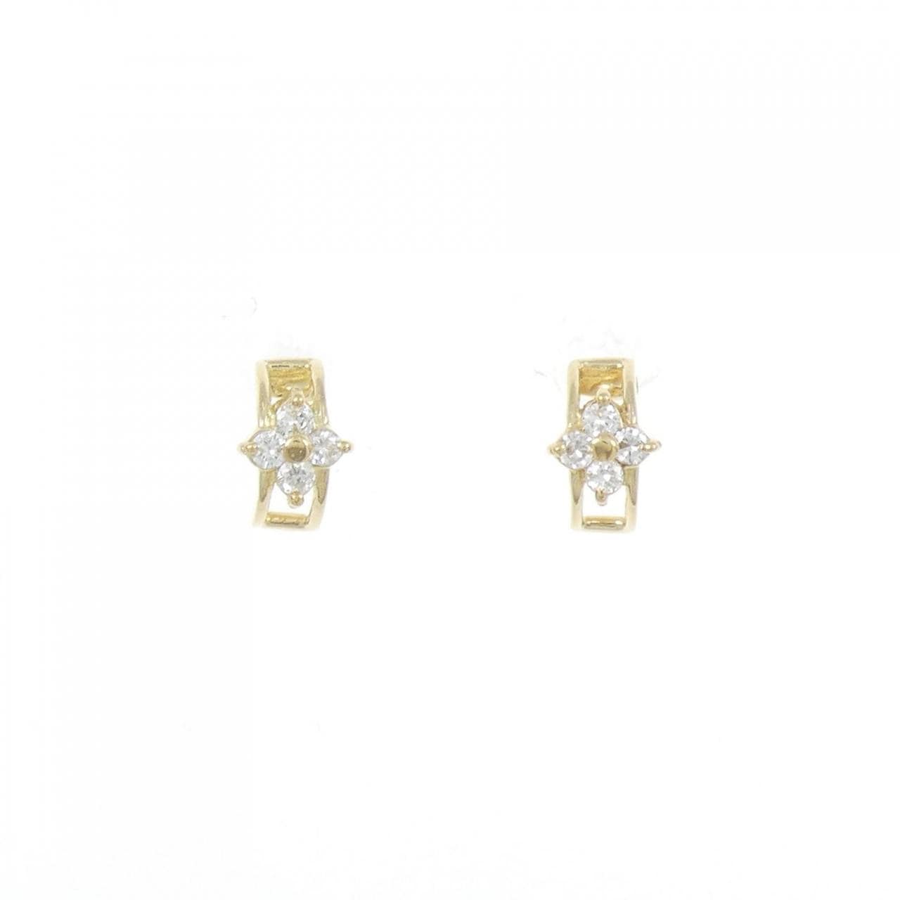 K18YG Diamond earrings 0.12CT
