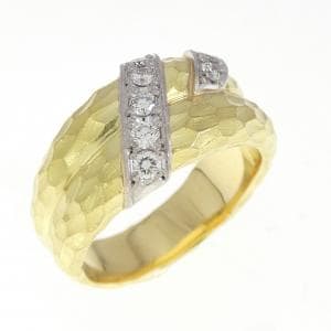 K18YG/PT900 ダイヤモンド リング 0.25CT