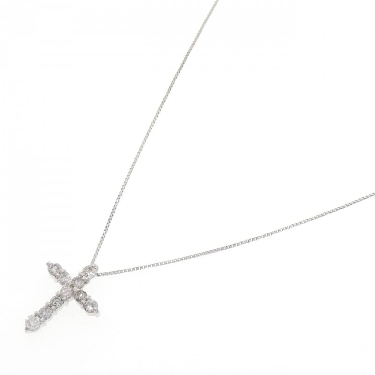 PT/PT850 クロス ダイヤモンド ネックレス 0.50CT