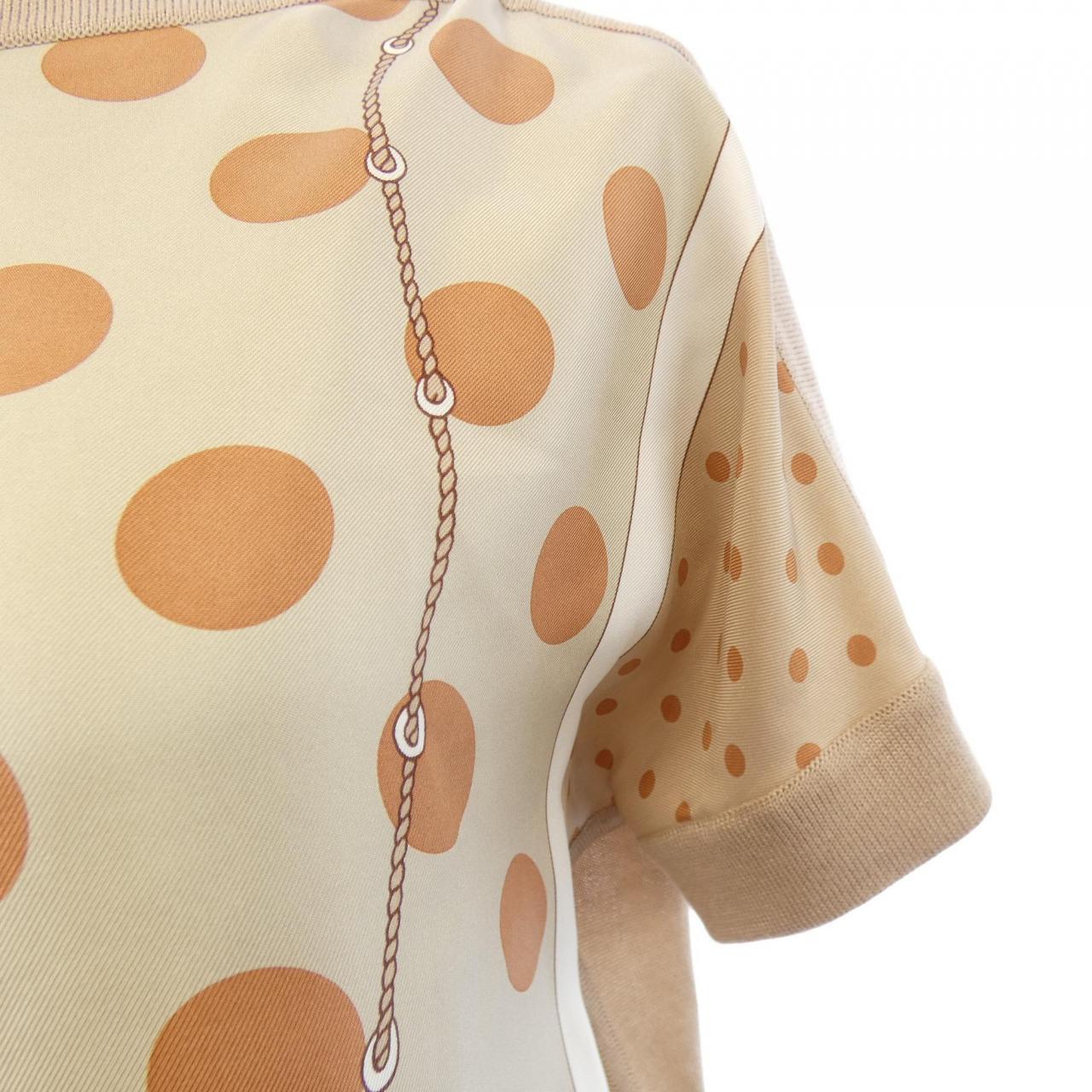 エルメス HERMES CLIC-CLAC A POIS *17-7751 ツイルレーヌ トップス