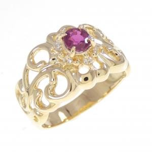 K18YG ルビー リング