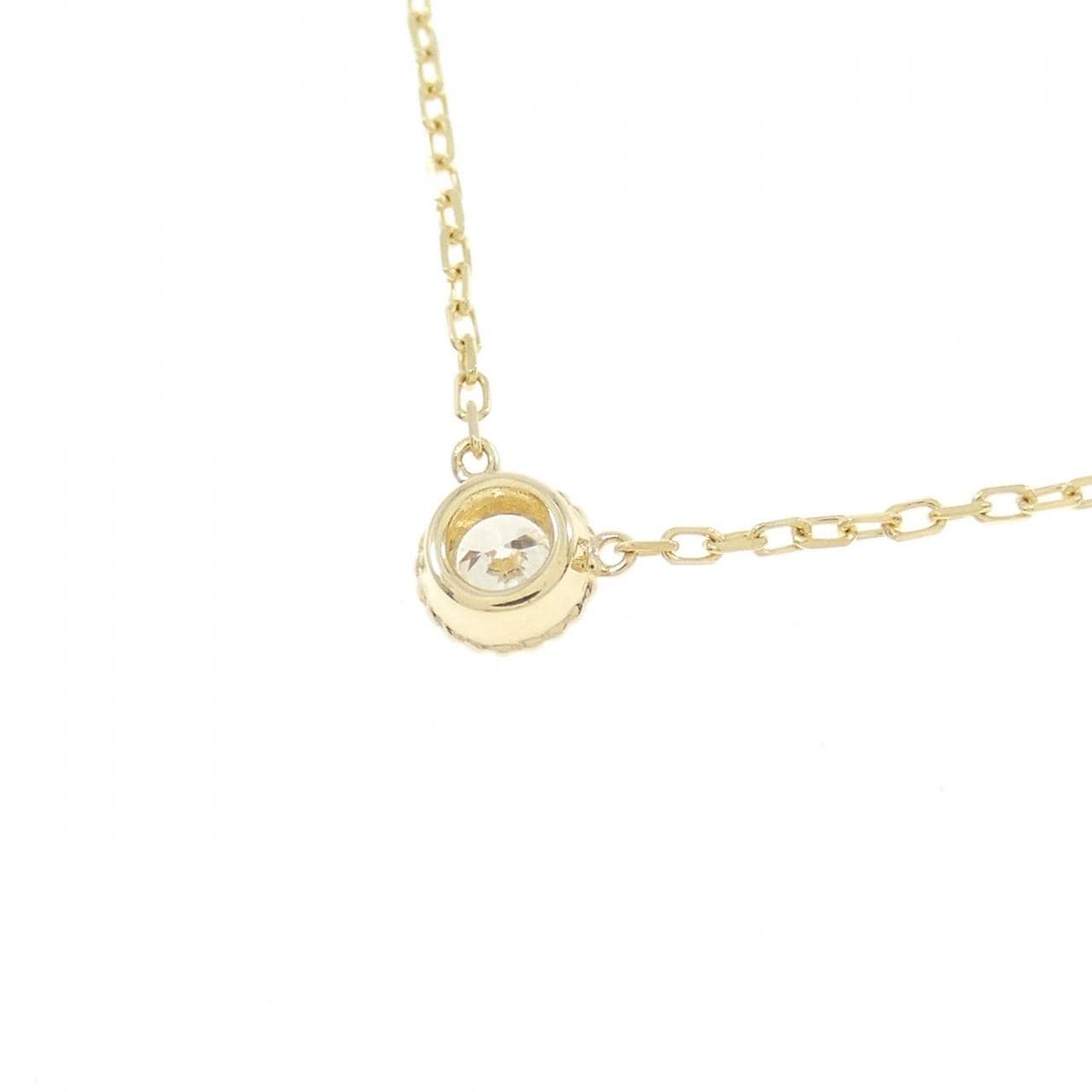 K18YG ソリティア ダイヤモンド ネックレス 0.10CT