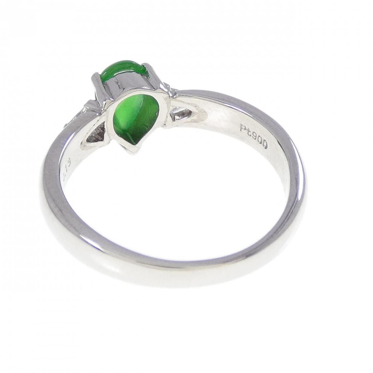 PT900 ヒスイ リング 0.58CT
