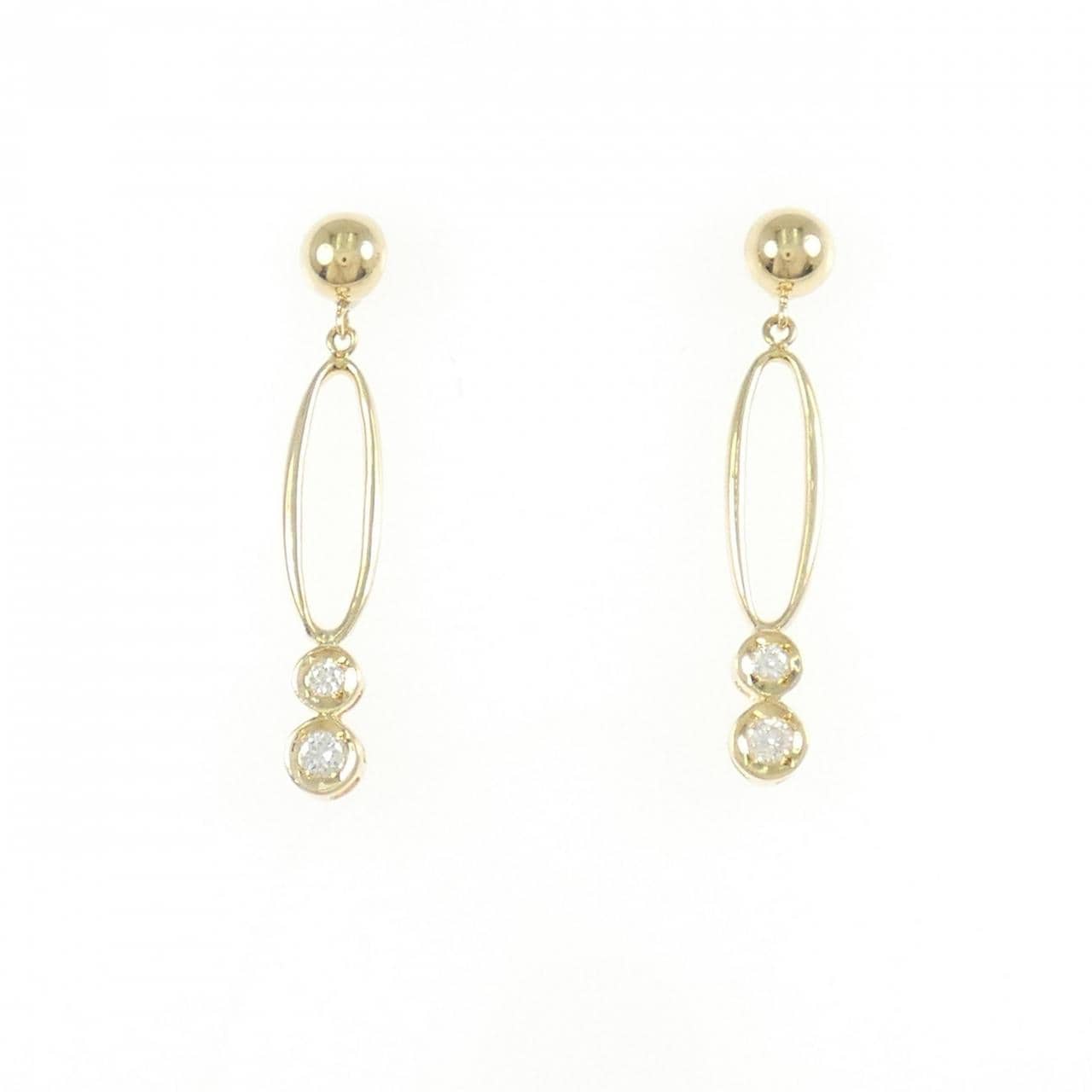 K18YG ダイヤモンド ピアス 0.10CT