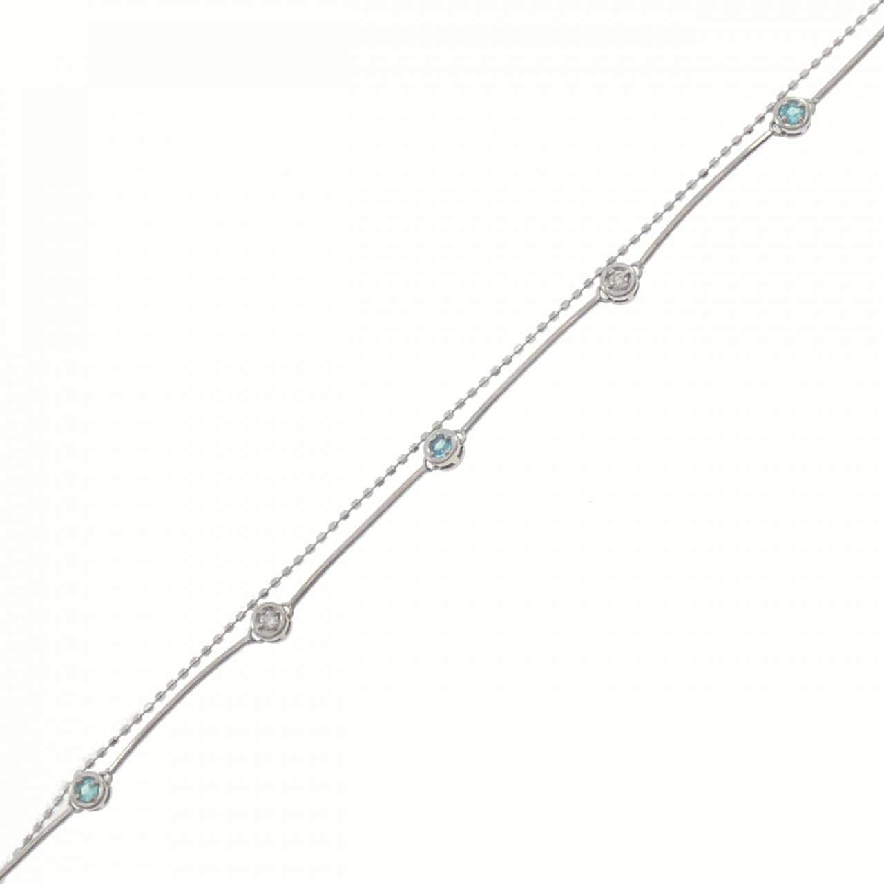 K18WG トルマリン ブレスレット 0.08CT