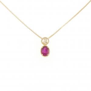 K18YG ルビー ネックレス 0.32CT