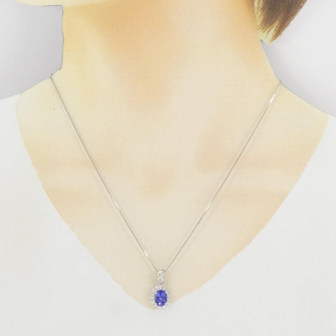 PT900/PT850 タンザナイト ネックレス 1.96CT
